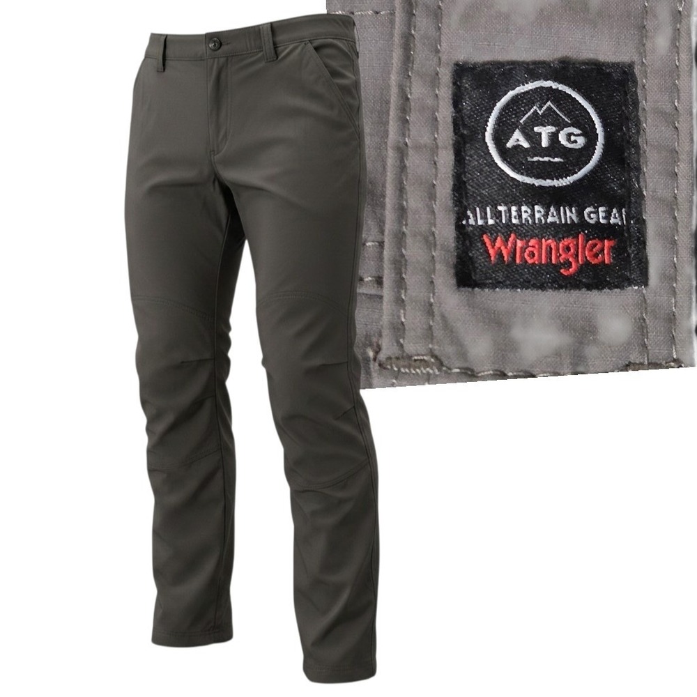 Wrangler ATG Pants Mens 34x30 Gray All Terrain Gear Hiking‎ Nylon Stretch